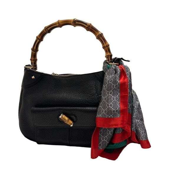 Bag red and green scarf - Picture 2 of 3